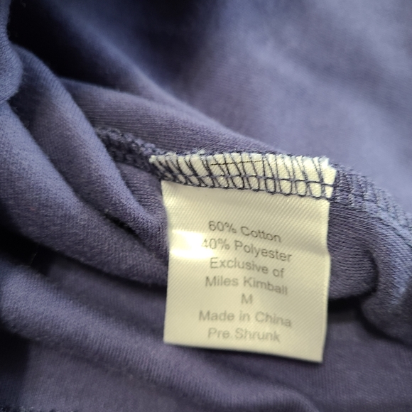 (1651) Sawyer Creek Studio Woman's Long Sleeve Pullover Blouse,Size: Medium Blue - Picture 9 of 16